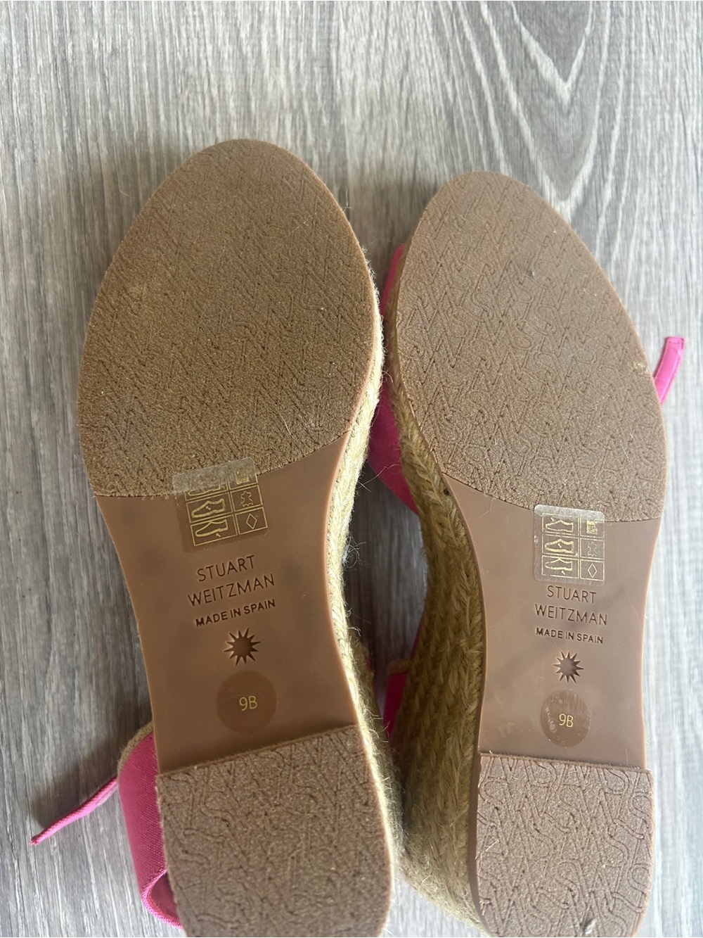 Stuart Weitzman Pink Wedge Espadrille Sandals (size 9) - Picture 5 of 6